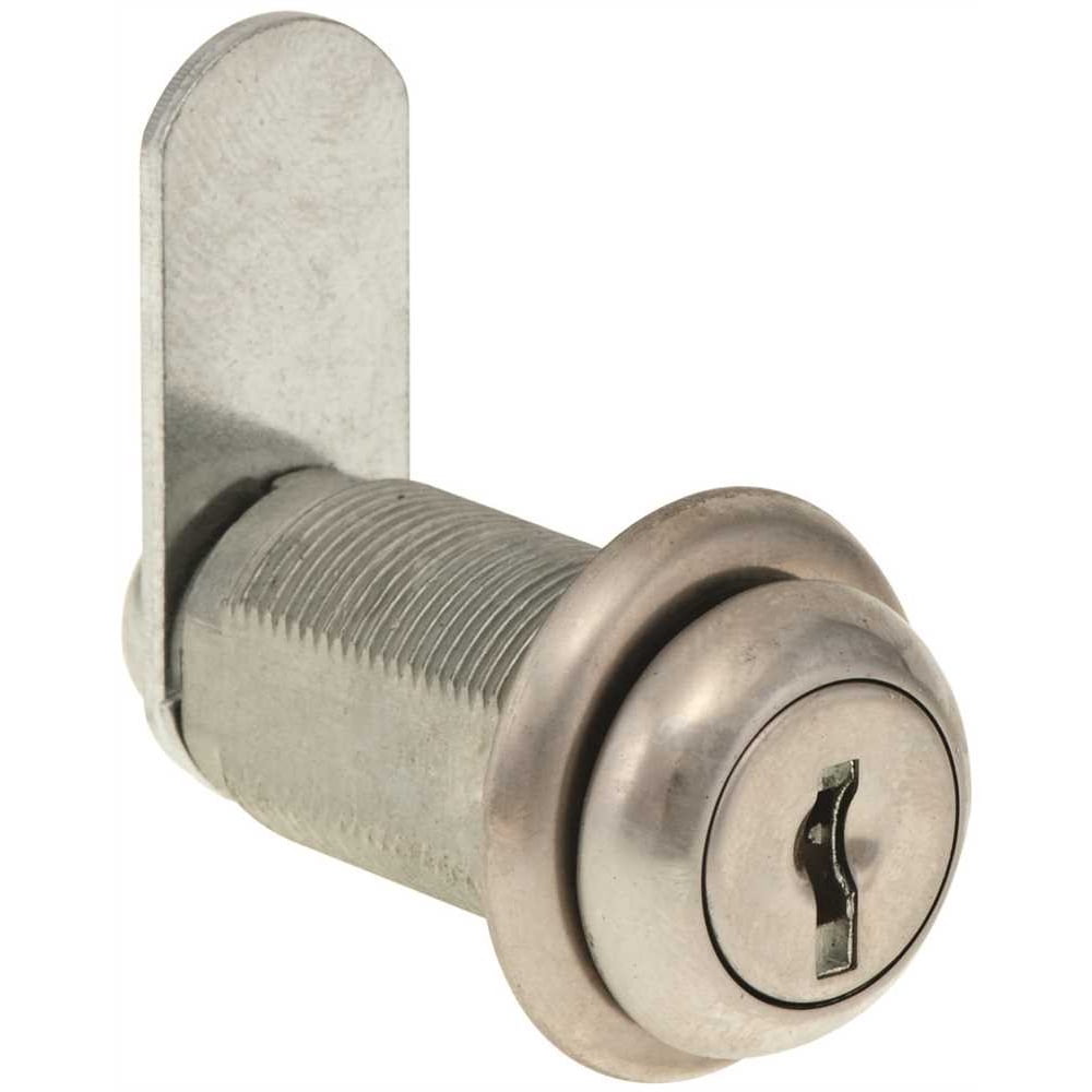 US Lock Disc Tumbler Cam Lock, 13/8", Chrome, Keyed Alike 331