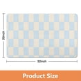 thumbnail image 4 of Luxury, Soft Checkered Bath Rug | 20x32in | Absorbent Microfiber, Non-Slip | Ideal Bath Carpet for Bathroom Floor, 4 of 5