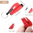 thumbnail image 2 of in 1 Car Safety Keychain, Window Breaker and Seat Belt Cutter, Modern Unisex Adult-Window, Red, 2 of 5