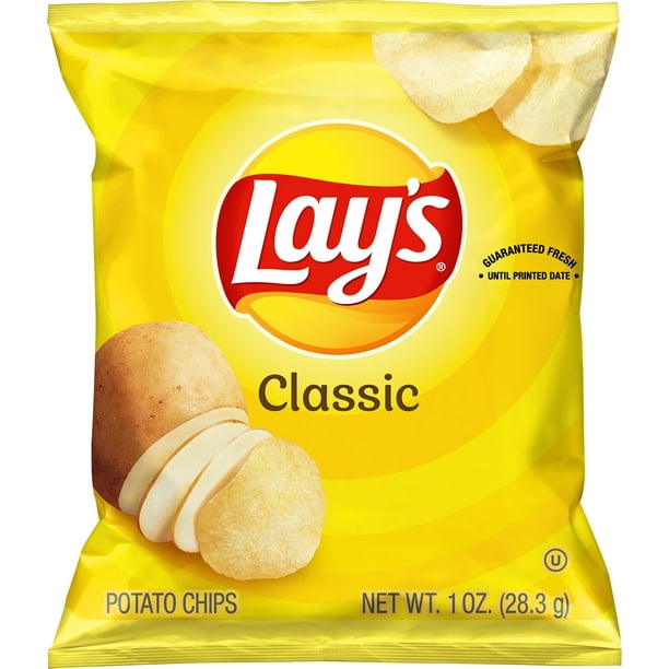 Lay's Classic Potato Chips, 1 oz Bag - Walmart.com - Walmart.com