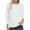 01 White, variant on Fewfanhot Cardigan Sweaters for Women Crewneck Loose Fit Long Sleeve Solid Casual Side Slit Knit Pullover Sweaters Outerwear
