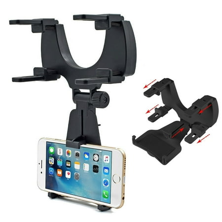 Gpx Mirrors - EEEKit Car Rearview Mirror Mount for Phone GPS, Truck Auto Cellphone Bracket Holder Cradle for Samsung Galaxy S9/S9 Plus/S8/S8 Plus/S7/S7 Edge/S6/S6 Edge/S3/4/5 Note9/8/5 PDA MP3 MP4