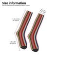 thumbnail image 5 of Haiem Mexican Serape Blanket Stripes Socks, Funny Novelty Crazy Design Cotton Socks Sports Socks Knee High Socks For Men, Women,1Pairs - Gift For Working Friends, 5 of 9
