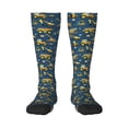 thumbnail image 2 of Picia Women Crew Soft Moisture-wicking Socks Modern Excavator Pattern Design Cotton Socks, One Size fit All, 2 of 9