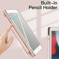 thumbnail image 6 of JETech Case for iPad 10.2-Inch (9th/8th/7th Generation, 2021/2020/2019) with Pencil Holder, Clear Transparent Back Shell Slim Stand Shockproof Tablet Cover, Auto Wake/Sleep (Rose Gold), 6 of 7