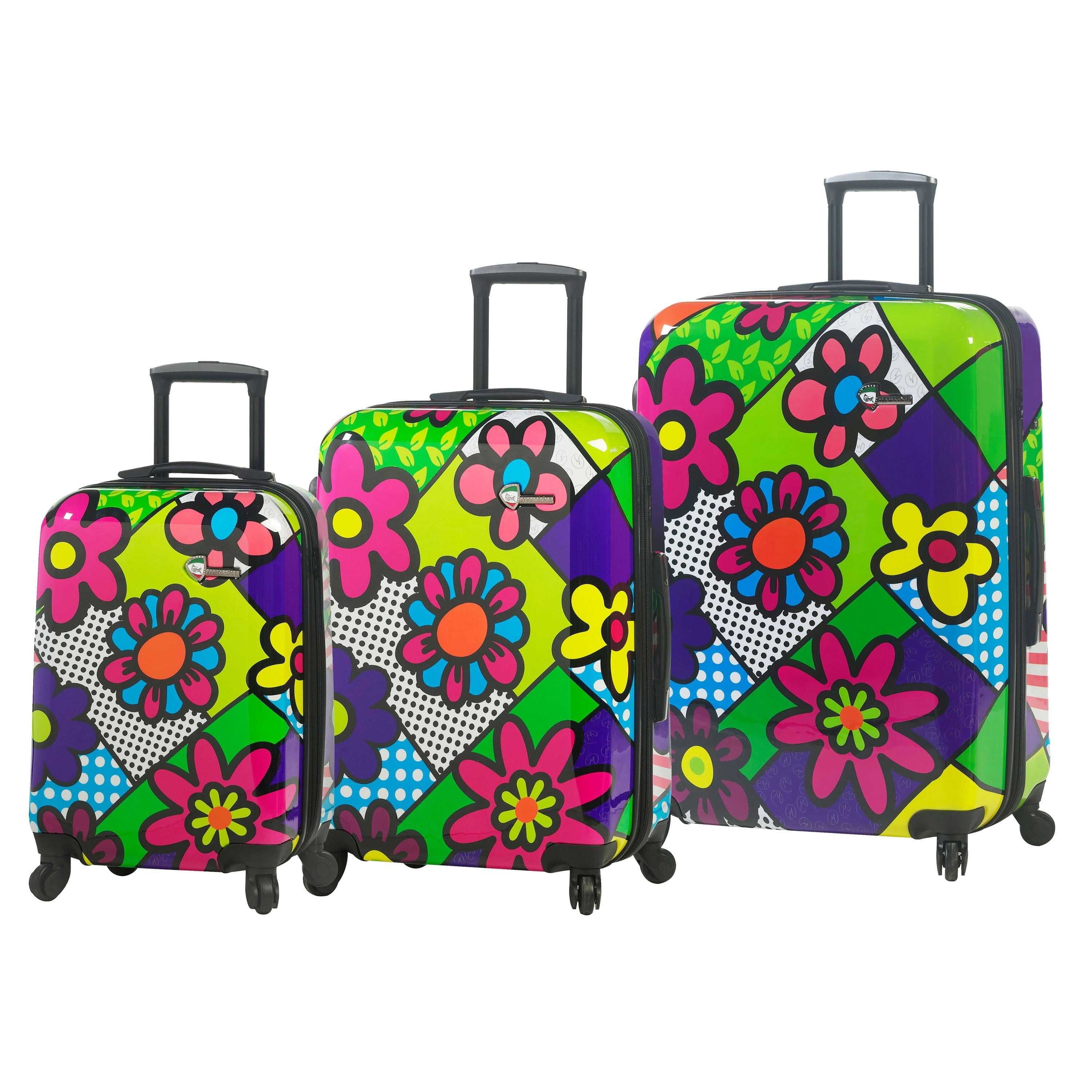 Mia Toro ITALY M by Mia Toro-Flower Largo Hardside Spinner Luggage 3PC ...