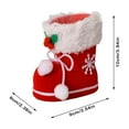 thumbnail image 2 of YUEVE Glass Food Storage Containers with Lids Christmas Candy Boots With Small Holiday Cnady Bag Christmas Tree Ornament Christmas Stocking Mini Santa Boots For Fireplace, 2 of 3