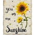 thumbnail image 2 of Sunflower Gifts Blanket for Women Girls, Sunflowers Throw Gifts for Sunflower Lovers Adult Kids, Christmas Birthday Valentine''s Day You are My Sunshine Gifts Blanket for Home Bed Couch, 2 of 6