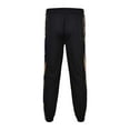 thumbnail image 3 of Mens Sweatpants with Pockets Solid Color Mid Waisted Lightweight Loose Fit Pants Loose Fit Button Side Basketball with Elastic Outdoor Running Athleisure Pants, 3 of 6