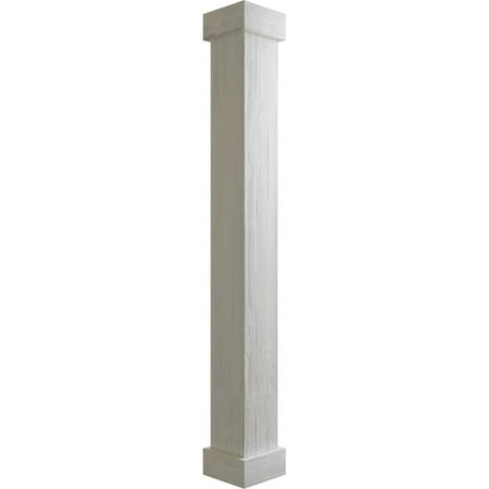 

Ekena Millwork 18 W x 20 H Sand Blasted Endurathane Faux Wood Non-Tapered Square Column Wrap with Standard Capital & Base