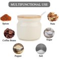 thumbnail image 4 of Azucarero de cerámica, 230 ml, té, café, azucarero con tapa y cuchara, tarro de especias para azúcar, sal, condimentos para cocina, hogar, blanco ER, 4 of 4