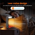 thumbnail image 5 of 1500W Electric Heater with 3D Dynamic Flame, Indoor Tabletop Heater with Safety Protection & Timer, Low-Noise Space Heater Fan for Home, Bedroom, Office, 5 of 11
