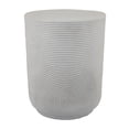 thumbnail image 2 of Plant Stand Table, Carved Detail Patterns, White Resin, Round 18 Inch, 2 of 5