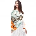 thumbnail image 5 of Fish Translucent Chiffon Yarn Silk Scarf - Light Breathable Material - 180*73 Size - Elegant and Stylish Accessory for Women, 5 of 6