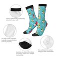 thumbnail image 4 of Fotbe Gnomes Holding Fruits Calcetas Largas con Estampado para Hombre y Mujer – Calcetas de Compresión Transpirables y Elásticas, Viajar y Uso Diario Talla 5-11, 4 of 6