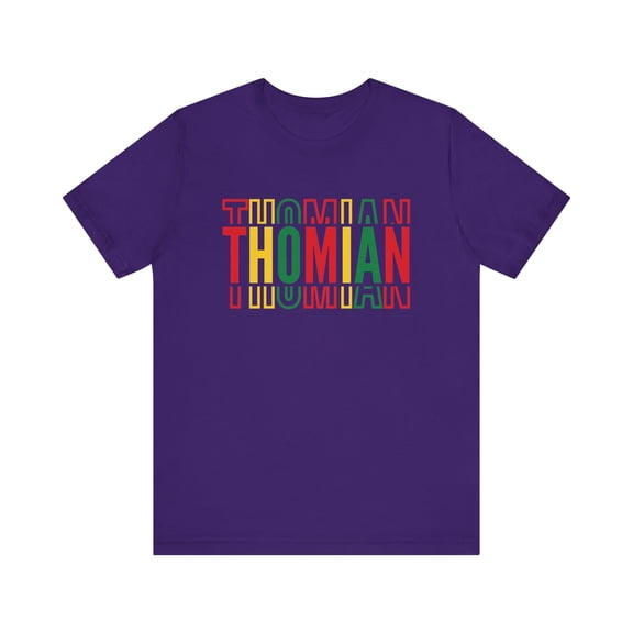Thomian T-Shirt | St Thomas U.S. Virgin Islands Red Gold Green Shirt | VI Vacay Tee | VI Gift Souvenir