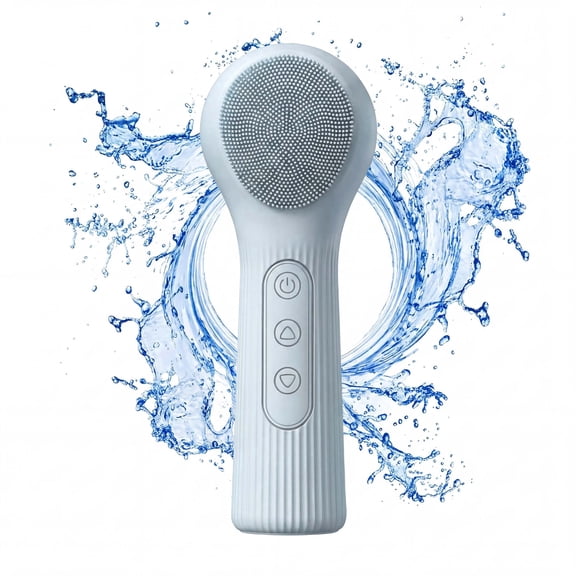 Silicone Face Scrubber, Rechargeable Electric Facial Cleansing Brush with 3 Modes, Zestha IPX7 Face Scrubber Exfoliator for Men & Women