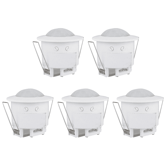 5X 110V-220V 360° Infrared Recessed PIR Ceiling Motion Sensor Detector Light Switch, Motion Light Sensor