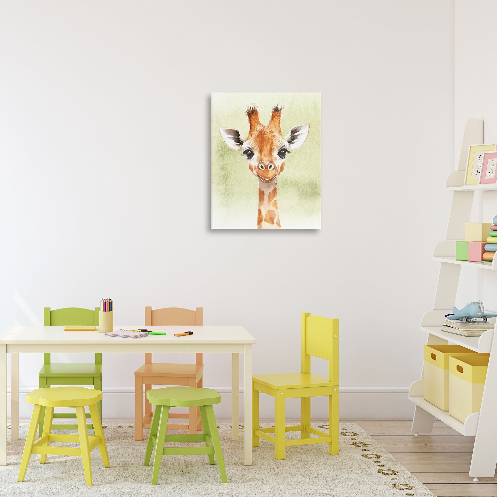 Stupell Industries Jungle Friends Baby Giraffe Canvas Wall Art, design by Christine Simpson Art