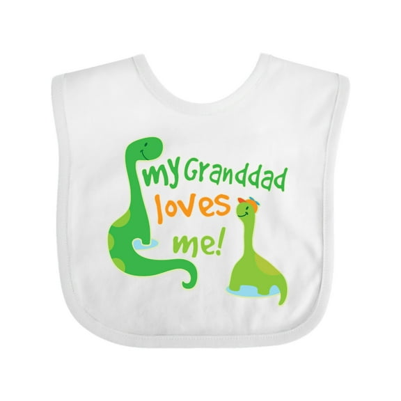 Inktastic My Granddad Loves Me Baby Boys Baby Bib
