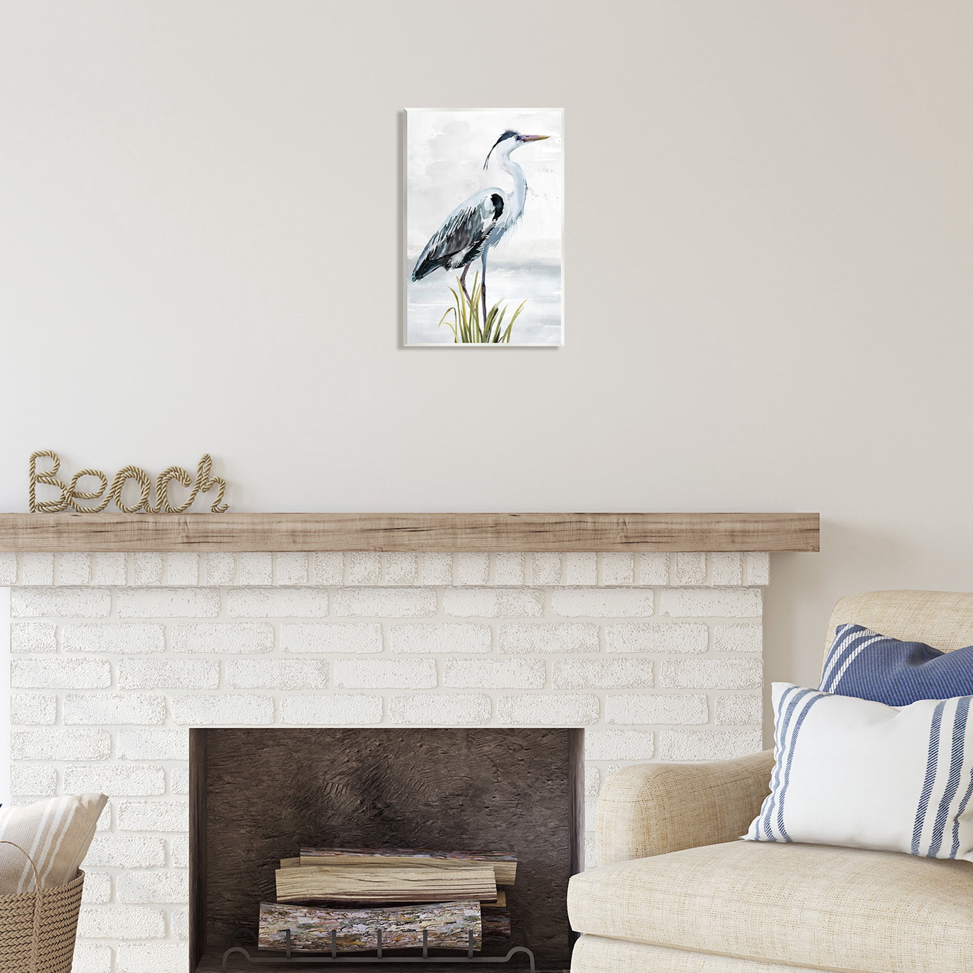 Stupell Industries Shore Bird Portrait Animals & Insects Painting Unframed Art Print Wall Art, 10 x 15