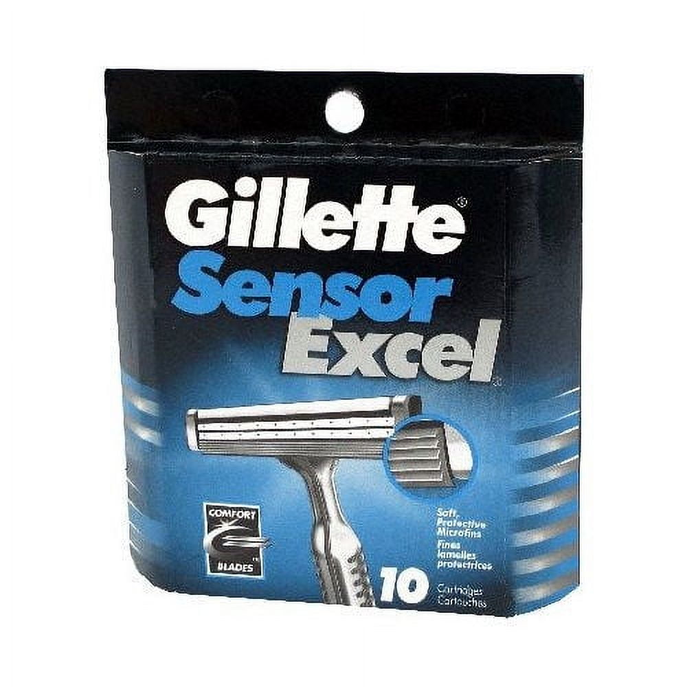 (6 pack) Gillette Sensor Excel Refill Blades - 10 Cartridges