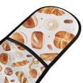 thumbnail image 2 of Dailycode Double Sided Oven Mitt with Loop Heat Resistant Kitchen Long Potholders 7" x 35" Watercolor Cartoon Bread, 2 of 6