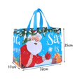 thumbnail image 3 of 5Pcs Large Christmas Gift Bags with Handles, Reusable Christmas Grocery Tote Bags for Christmas Holiday Gift Groceries Shopping Xmas Party Supplies (C), 3 of 3