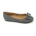 thumbnail image 2 of Victoria K Women's Glen Plaid Matching Bow With Rhinestone Ballerina Flats, 2 of 5