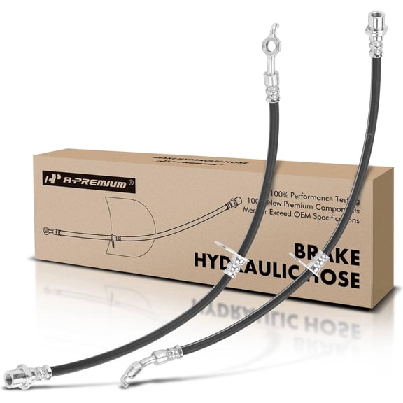 A-Premium Front Driver and Passenger Brake Hydraulic Hose Compatible with Select Toyota Models - RAV4 1998-2003 Electric 1996-2000 2.0L - Replace# 9094702781(Pack of 2)
