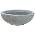 thumbnail image 4 of Sunnydaze Percival 20.75" x 20.75" x 11.5" Round Gray Polyresin Outdoor Planter Pot, 4 of 15