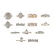 thumbnail image 1 of 15pcs Vintage Women Mid Ring Set Flower Crown Hollow Out Joint Knuckle Nail Ring, 1 of 5