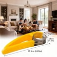 thumbnail image 3 of Banana Slicer, Stainless Steel Fruit And Vegetable Salad Peeler Cutter Kitchen Tools for Banana,Strawberry, Grape, 7X2In (Yellow1), 3 of 9