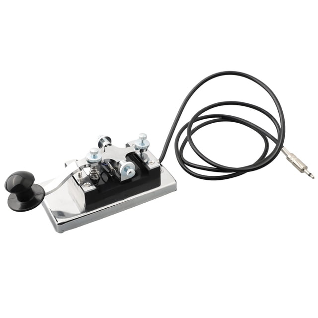 BTOER K4 Manual Telegraph Key Morse Wrench Set For Shortwave CW Radio Communications Morse Practice Upgraded 3.5mm Plug
