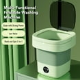 thumbnail image 4 of 8L Portable Mini Washing Machine with UV Sterilization Foldable Spin Dryer with Drain Basket Drain Hose for Travel Housing, 4 of 10