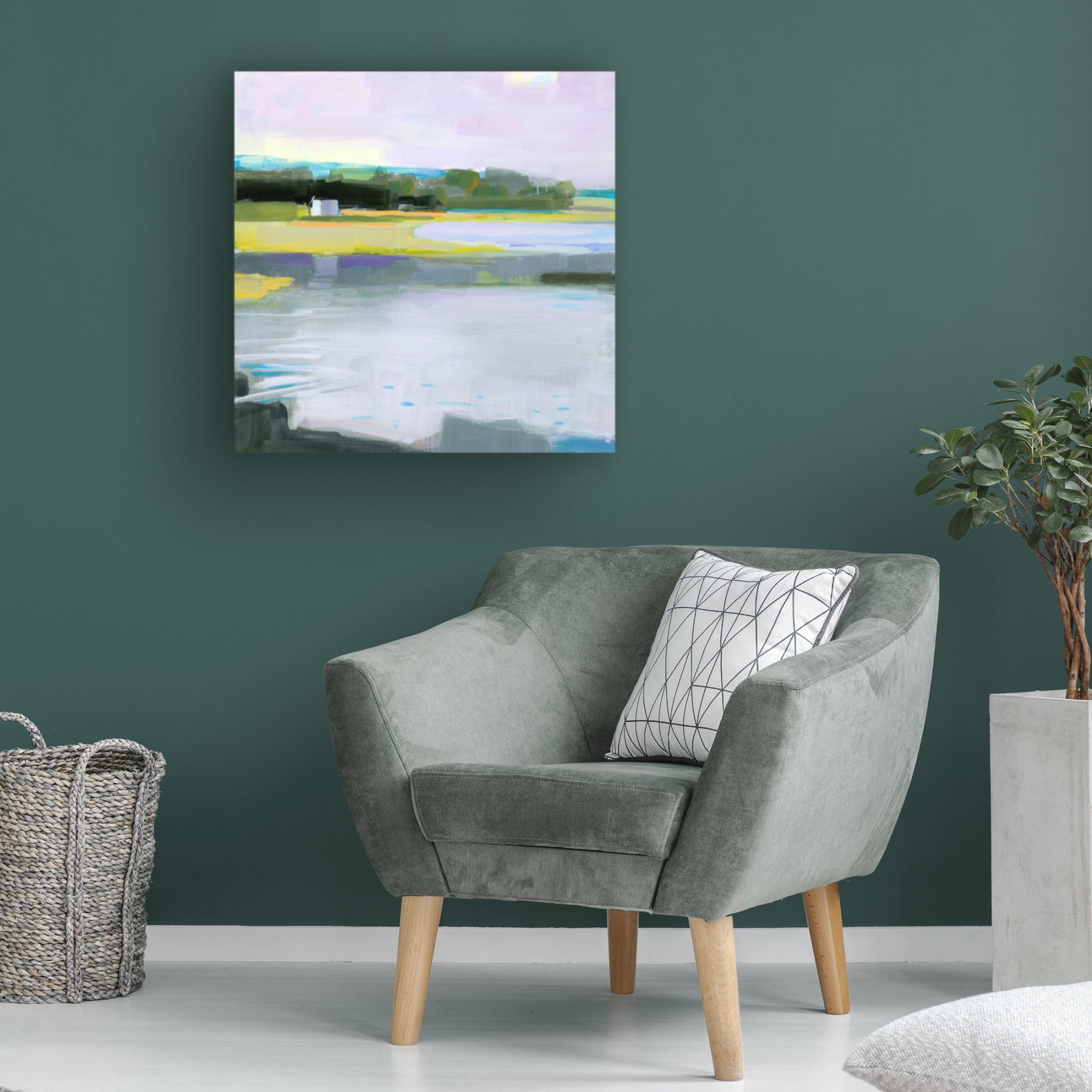 Canvas Wall Art - Kathleen Robbins 'Moody Spurwink' Wall Art for Living Room, Bedroom, or Office Décor by Trademark Fine Art - 18 x 18 Inches