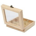 thumbnail image 5 of 3X Wooden Tea Bag Jewelry Organizer Chest Storage Box 9 Compartments Tea Box Organizer Wood Sugar Packet Container, 5 of 8