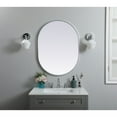 thumbnail image 2 of Elegant Decor Metal Frame Oval Mirror 27x36 Inch in Silver, 2 of 3