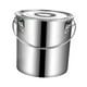 thumbnail image 3 of Cubo de acero inoxidable Cubo de sopa Cubo de acero inoxidable de metal multifunción para 32 litros, 3 of 9