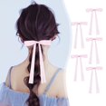 thumbnail image 3 of Puntoco Pinzas para el cabello para mujer con lazo de cinta con borlas de cola larga - Accesorios de color - Lazo en forma de garra para niñas 5 piezas, 3 of 5
