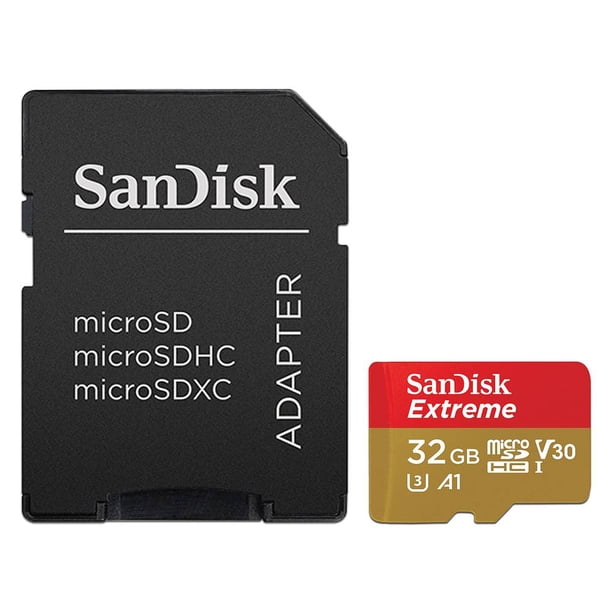 Memoria SanDisk MicroSDHC UHS-I U3 Extreme Action Cam de 32 GB, clase SanDisk SDSQXAF-032G-GN6MA