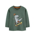 thumbnail image 5 of XEGLSBU Christmas Hoodie for Boys 10-12 Children's Clothing Autumn Children's Long Sleeve T Shirt Big Children Cartoon Color Shirt Boy Undershirt Dark Green-E Size 4-5 Years, 5 of 8
