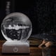 thumbnail image 2 of Modelo de Sistema Solar 3D TANGJMXG Bola de Cristal Holograma Grabado con Láser Base Iluminada, 2 of 4