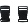 thumbnail image 2 of 1 Inch Flat Heavy Duty Dual Adjustable Side Release Plastic Buckles,20 Pack, 2 of 3