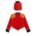 thumbnail image 4 of iiniim Girls Ringmaster Costumes 2Pcs Tassel Jacket with Hat Sets Halloween Outfits Party Red 10, 4 of 7