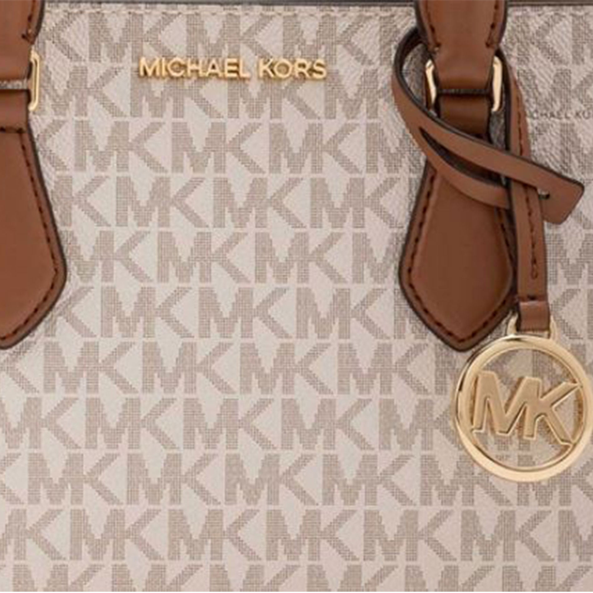 Michael Kors Womens Sheila Small Faux Saffiano Leather