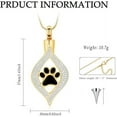 thumbnail image 2 of The Eye of My Heart Cremation Urn Necklace Keepsake / Human & Pet Paw Print Urn Necklace Dog/Cat Paw Memorial Urn Jewelry, 2 of 7