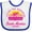 White and Royal, variant on Inktastic Summer Enjoy the Sunshine Santa Monica California in Pink Boys or Girls Baby Bib