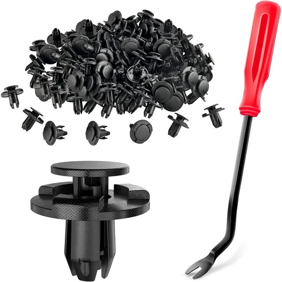 GOOACC 100Pcs Engine Cowl Bumper Fender Clips Replace Nissan 01553-05323 Mazda L33X13209 Infiniti FX35 FX45 G25 G35 G37 Nissan 2003 -on, with 1PC Fastener Remover