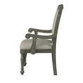 thumbnail image 4 of Furniture of America Alstroemeria Gray Faux Leather Dining Arm Chair (Set of 2), 4 of 8